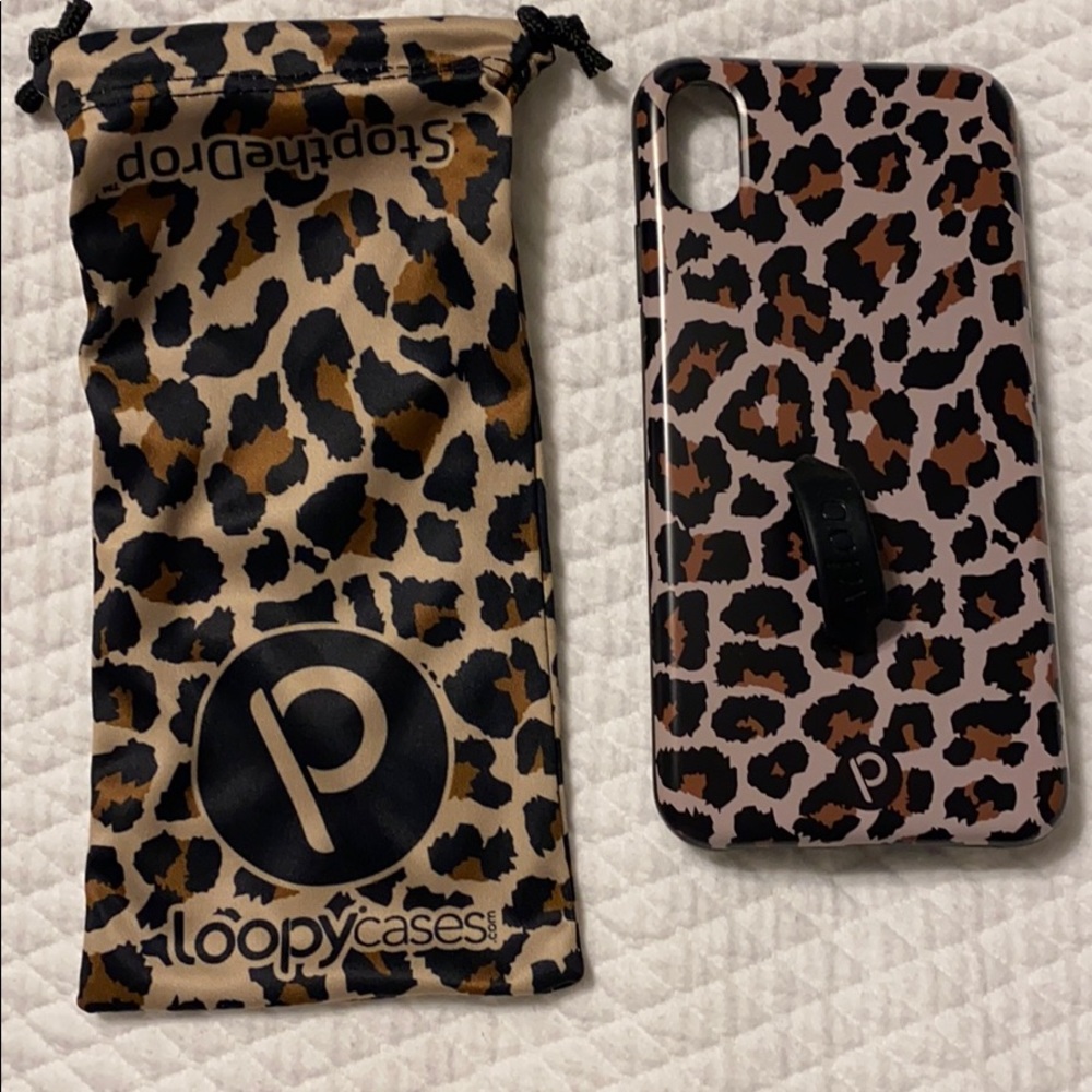 IPhone XS Max Loopy Case Leopard with pouch